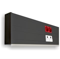 Nieuwe PVC wandgoot in antracietgrijs met modern design en rechtstreeks inkliksysteem 45 !