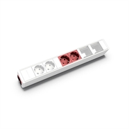 CUBO 2 NF stopcontacten +2 rode+2 leeg 45x45 : Klik op de afbeelding om de productdetails te bekijken