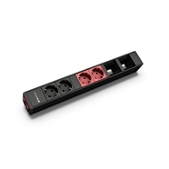 CUBO 2 NF stopcontacten +2 rode+2 leeg 45x45 : Klik op de afbeelding om de productdetails te bekijken