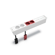 MBOX 2 stopc.SCHUKO +2 rode+houders voor 4 RJ45 : Klik op de afbeelding om de productdetails te bekijken