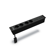 MBOX 4 stopc.SCHUKO + houders voor 4 RJ45  : Klik op de afbeelding om de productdetails te bekijken