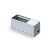 ALU uitrustbaar voedingsblok voor 2 modules 45x45 : Klik op de afbeelding om de productdetails te bekijken