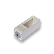 PVC uitrustbaar voedingsblok voor 3 modules 45x45 : Klik op de afbeelding om de productdetails te bekijken