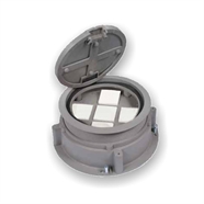 Ronde inbouwvloerdoos LEEG uitrustbaar : Klik op de afbeelding om de productdetails te bekijken