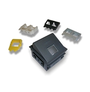 Plastron 45x45 incliné pour 1 connecteur RJ45  : cliquez sur l’image pour voir les détails du produit