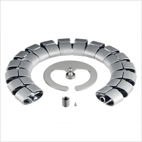 Aangepaste kabelbegeleiding voor bureau