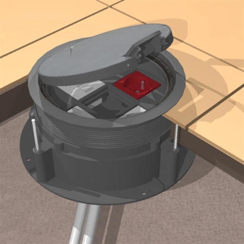 Ronde inbouwvloerdoos LEEG uitrustbaar