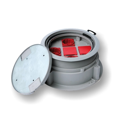 Ronde inbouwvloerdoos LEEG uitrustbaar