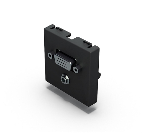 Houder VGA 15 pinnen + stereo MiniJack 3,5 mm