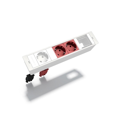 MBOX 1 stopc.SCHUKO +2 rode+1 lege plaats 45x45