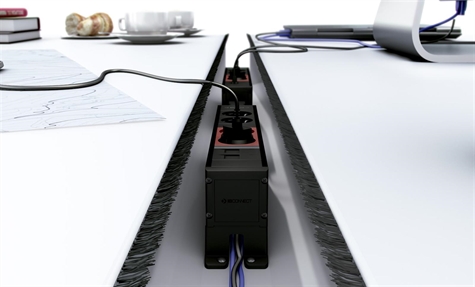 CUBO 3 prises SCHUKO + support pour 2 RJ45