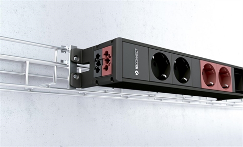 CUBO 2 PC SCHUKO + 2 rouges+support pour 2RJ45 