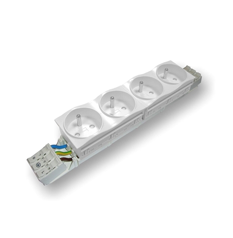 Viervoudige contactdoos NF 10-16A 250V 