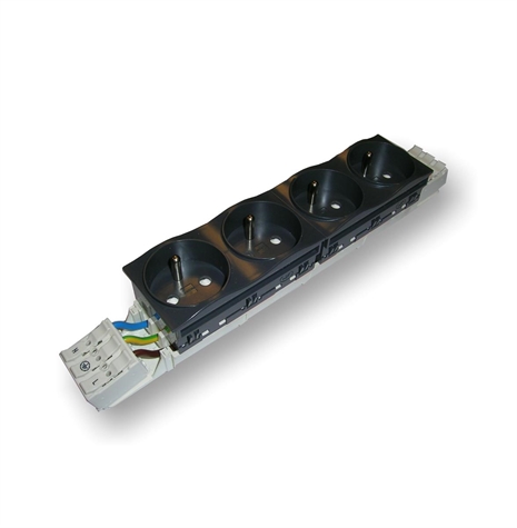 Viervoudige contactdoos NF 10-16A 250V