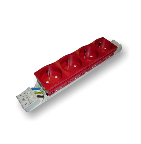 Viervoudige contactdoos NF 10-16A 250V 