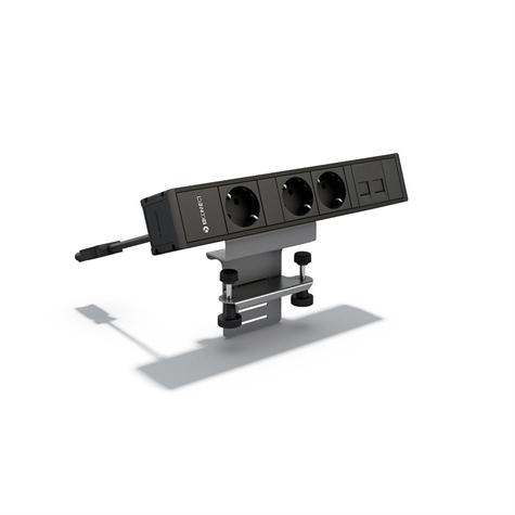 CUBO 3 PC SCHUKO+support pour 2RJ45+support bureau