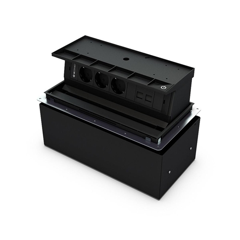 TOP 3 stopcontacten SCHUKO + 2 RJ45 UTP Cat.6