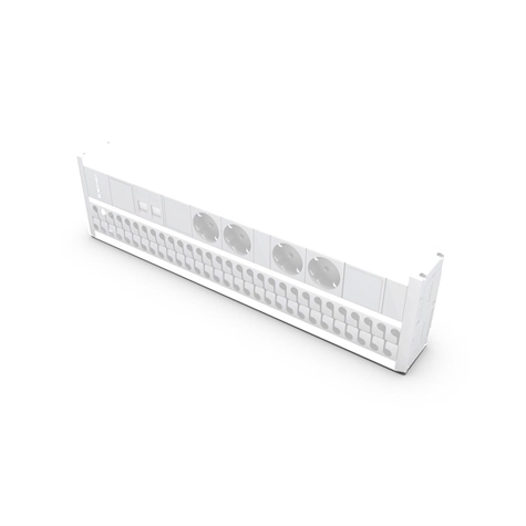 DUPLO KIT 4 NF stopcontacten + houd. voor 2 RJ45