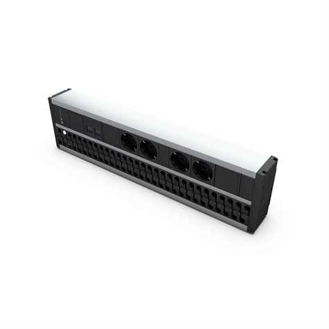 DUPLO KIT 4 stopc.SCHUKO + houd. voor 2 RJ45