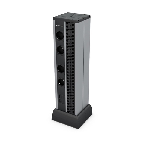 DUPLO 8 stopcontacten SCHUKO + houder voor 4 RJ45