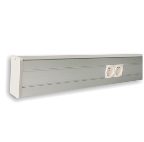 Goulotte murale ALUMINIUM 100x54 CLIPSAGE 45 Lg.2M