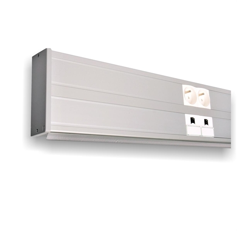 Goulotte murale ALUMINIUM 130x54 CLIPSAGE 45 Lg.2M