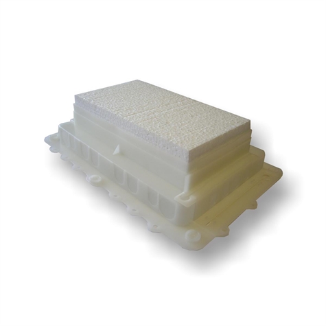 Polystyreen blok voor vloerdoos 4 modules