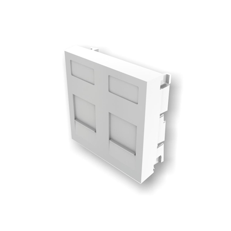 Support PLAT pour 2 RJ45 - 45x45 mm