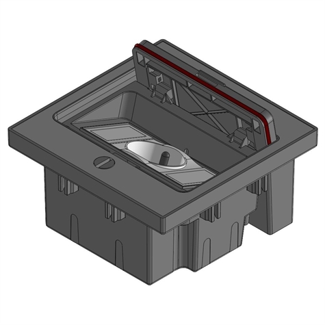 Prise de sol vide à équiper pour 2 modules 45x45