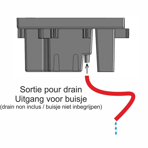 Vloerdoos 1 NF contactdoos + 1 leeg 45x45