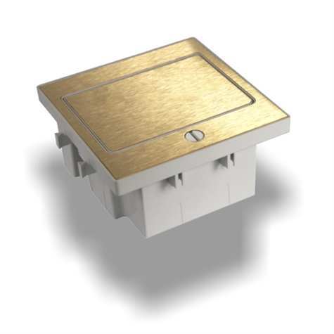 Vloerdoos 1 NF contactdoos + 1 leeg 45x45 