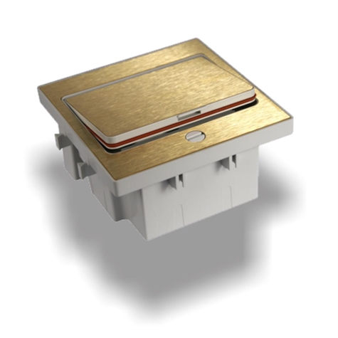 Vloerdoos 1 NF contactdoos + 1 leeg 45x45 