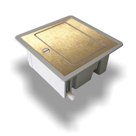 Vloerdoos 1 NF contactdoos + 1 leeg 45x45 