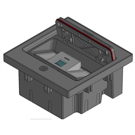 Prise de sol vide à équiper pour 2 modules 45x45