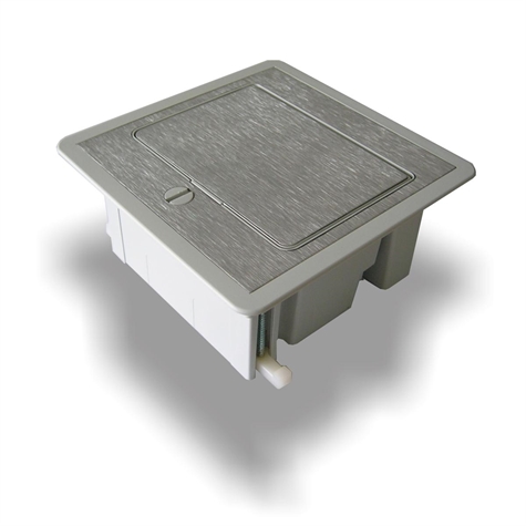 Prise de sol 1 prise SCHUKO + 1 vide 45x45