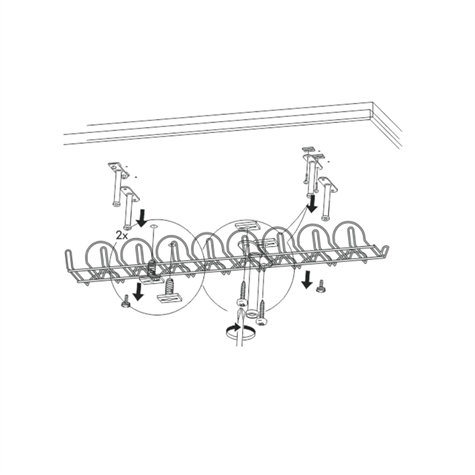 Range-câble sous bureau