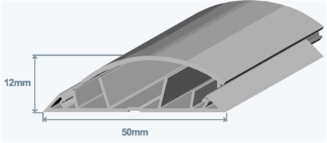Moulure de sol 50x12 mm - Boîte de 20 mètres 