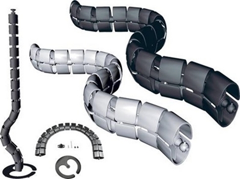 Aangepaste kabelbegeleiding voor bureau