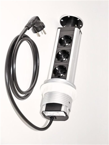 NETBOX MOVE 3 prises NF couleur ALUMINIUM