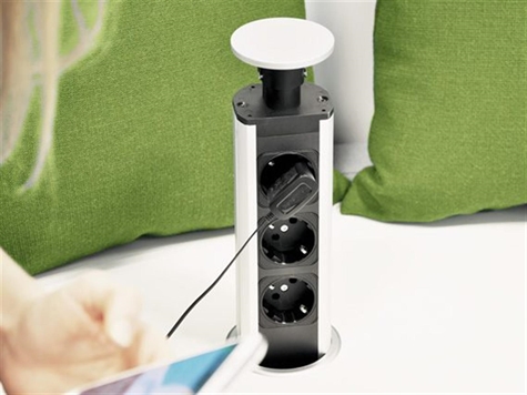 NETBOX MOVE 3 prises NF couleur ALUMINIUM