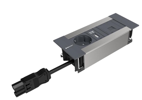 INTRO 2.0 1 prise NF+1 charg.USB 5V/2A+1 sup.RJ45 