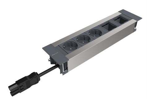 INTRO 2.0 3 SCHUKO stopcontacten + 2 lege modules