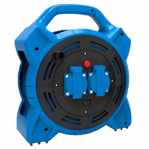 Kabelhaspel 20 M met projector+2 stopcontacten NF