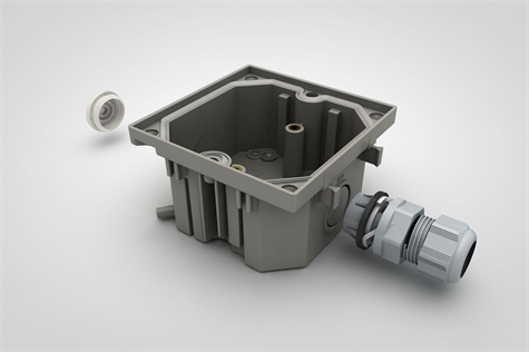 Leeg inbouwkuip voor IP67 vloerstopcontact