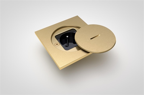 DEKSEL STANDAARD  MESSING MET STOPCONTACT NF