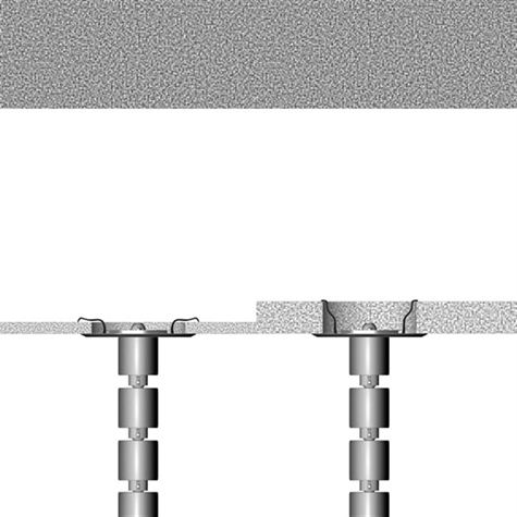 Plaque pour fixation sur dalle de plafond