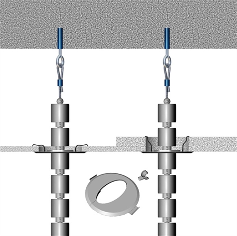 Plaque pour fixation sur dalle de plafond