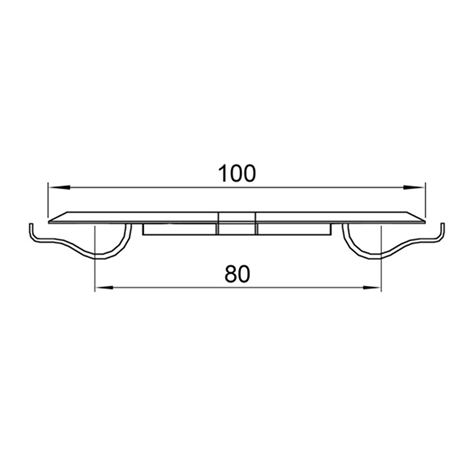 Plaque pour fixation sur dalle de plafond